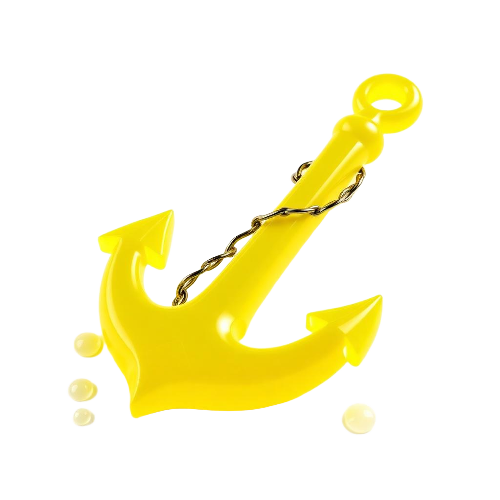 Glossy lemon anchor illustration